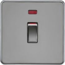 MLA Screwless 45A 1G DP Switch with Neon - Black Nickel