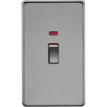MLA Screwless 45A 2G DP Switch with Neon - Black Nickel