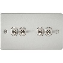 MLA Flat Plate 10AX 4G 2-way toggle switch - brushed chrome
