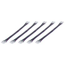 Integral Connector to Connector with 150mm Wire for 12mm RGB LED COB Strip 5PACK
