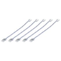 Integral Connector to Connector with 150mm Wire for 8mm Single Colour LED COB Strip 5PACK