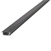 Integral Recessed Black LED Profile 23.2x7.9x2000mm Frosted Diffuser