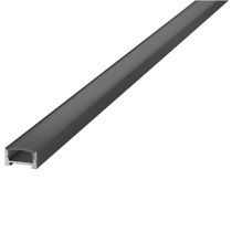 Integral Surface Black Mount LED Profile 16.2x8.57x2000mm Frosted Diffuser