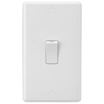 Knightsbridge 45A DP Switch (2G size) - White Rocker