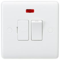 Knightsbridge 45A DP Switch with Neon (1G size) - White Rocker