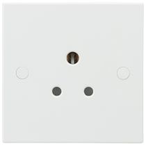 Knightsbridge Curved Edge 5A Unswitched Socket - White