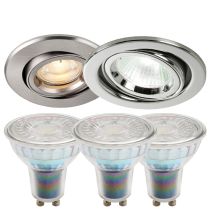 KSR Tiltable Downlight and Bell Halo Glass GU10 Bundle