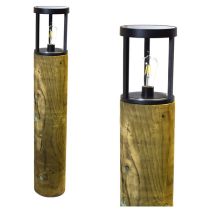 Lumena 800mm Radiata Edisol Pro-Solar Timber Path Light Black (3000K) Warm White