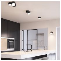 LUTEC Tripple Stanos Smart Tunable Whte Surface Mounted Spot Light - Matt Black