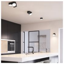 LUTEC Twin Stanos Smart Tunable Whte Surface Mounted Spot Light - Matt Black
