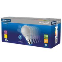 Megaman LED B22 Opal GLS 9.6W Daylight 10PACK