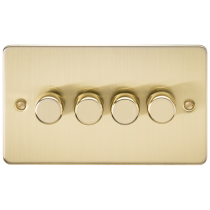 ML Accessories Brushed Brass 4 Gang 2-Way 10-200W (5-150W LED) Intelligent Dimmer