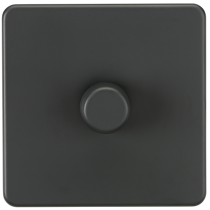 ML Accessories Screwless Anthracite 1 Gang 2-Way 10-200W (5-150W LED) Intelligent Dimmer