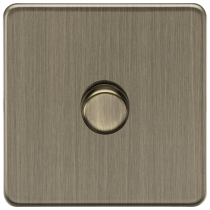 ML Accessories Screwless Antique Brass 1 Gang 2-Way 10-200W (5-150W LED) Intelligent Dimmer