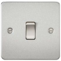 MLA Flat Plate 20A 1G DP switch - brushed chrome