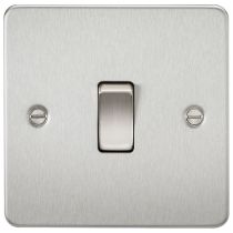 MLA Flat Plate Brushed Chrome 1G Two Way Switch