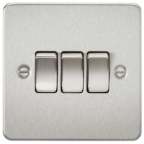 MLA Flat Plate Brushed Chrome 3G Two Way Switch