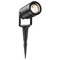 MLA Knightsbridge 230V IP65 Garden Spike / Wall Light  Black