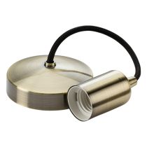 MLA Knightsbridge 6 Inch E27 Contemporary Pendant Set  Antique Brass