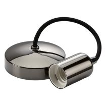 MLA Knightsbridge 6 Inch E27 Contemporary Pendant Set  Black Nickel