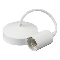 MLA Knightsbridge 6 Inch E27 Contemporary Pendant Set  Matt White