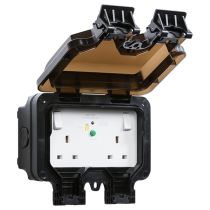 MLA Knightsbridge IP66 13A 2 Gang Outdoor Switched Socket