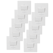 Knightsbridge SN1100 (10 PACK) Square Edge White Triple Pole Fan Isolator Switch 10A