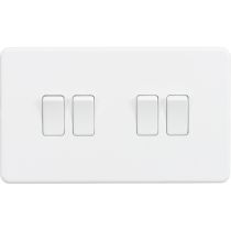 MLA Screwless 10AX 4G 2-Way Switch - Matt White