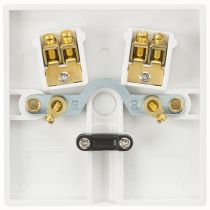 ML Knightsbridge SN8342 Square Edge White Plastic 1 Gang Flex Outlet Plate 20A