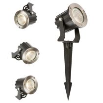 MLA Knightsbridge SPIKE5A Aluminium LED Wall or Spike Spotlight White 3500K IP65 5W 230V