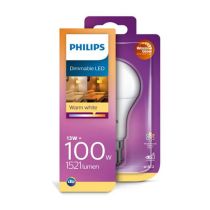 Philips WarmGlow LED 13w BC Dimmable Frosted GLS