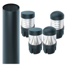 Red Arrow Guard Bollard Post and Head Bundle