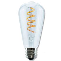 SegulaLED 50302 8w Rustica Curved Clear ST64 E27 400lm 2000K-2800K Dimmable