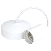 Selectric 6 Inch E27 Contemporary Decorative Pendant Set Matt White