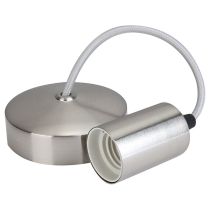 Selectric 6 Inch E27 Contemporary Decorative Pendant Set Satin Chrome