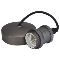 Selectric 6 Inch E27 Vintage Decorative Pendant Set Dark Bronze