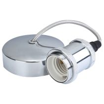 Selectric 6 Inch E27 Vintage Decorative Pendant Set Polished Chrome