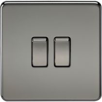 MLA Screwless 10AX 2G 2-Way Switch - Black Nickel
