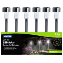 Status Melbourne Stainless Steel Stake Light 6 Pk