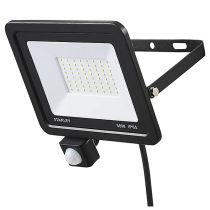 Stanley 50W LED Slimline Floodlight with PIR Black