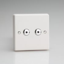 Varilight V-PRO JQI252 2 Gang 1-Way IR Remote/ Touch Master LED Dimmer (2 x 0-100W) 