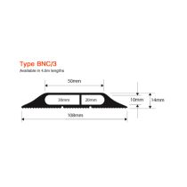 Vulcascot BNC/3 Snap Fit Multi Compartment Cable Protector - 4.5m Black