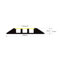 Vulcascot HDCVP/3 Heavy Duty Cable Protector - Black/Yellow 1m