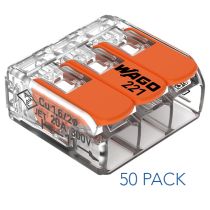Wago 221-413 3 Way Lever Connector 25 Pack