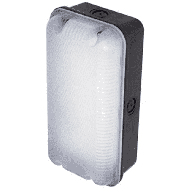 Ansell SLEEK LED POLYCARBONATE BULKHEAD - INTEGRAL MICROWAVE SENSOR - 6W BLACK