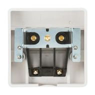 Knightsbridge SN8340 (5 PACK) Square Edge White 45A Cooker Connection Unit Plate