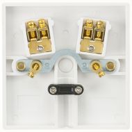 ML Knightsbridge SN8342 Square Edge White Plastic 1 Gang Flex Outlet Plate 20A