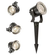 MLA Knightsbridge SPIKE5A Aluminium LED Wall or Spike Spotlight White 3500K IP65 5W 230V