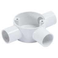 PVC Conduit Tee Box - 20mm White 