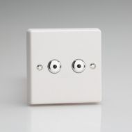 Varilight V-PRO JQI252 2 Gang 1-Way IR Remote/ Touch Master LED Dimmer (2 x 0-100W)